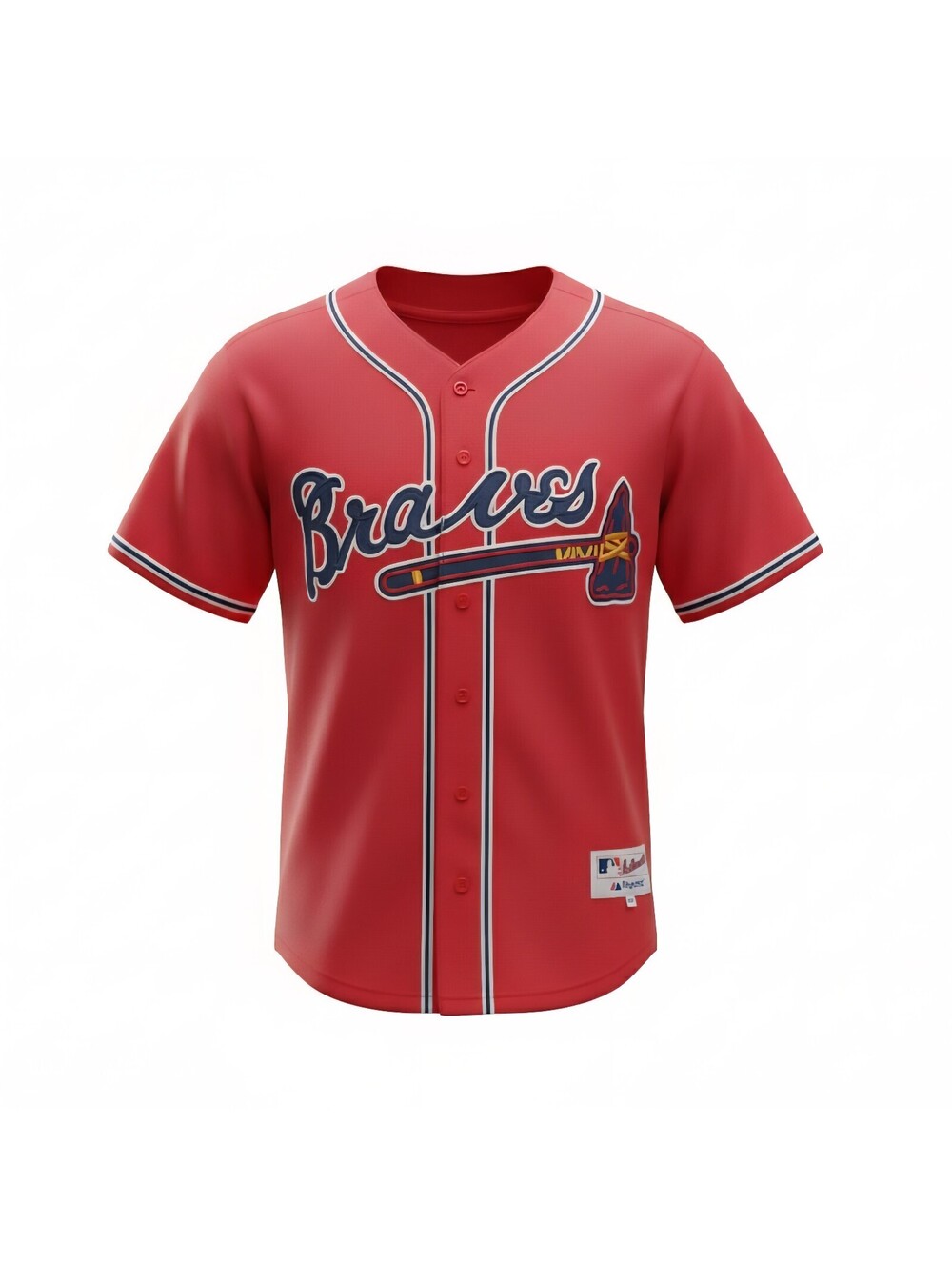 Majestic MLB Atlanta Braves Jason Heyward #22 Red Baseball Jersey Size 48